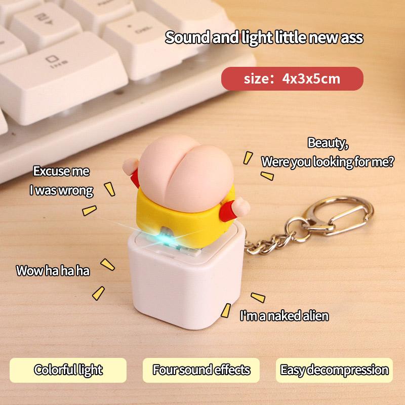 Funny Keychain Viral Sound Fidget Keychain Stress Relief Press Button Keychain Keyboard Keyring Make Sound Keychains