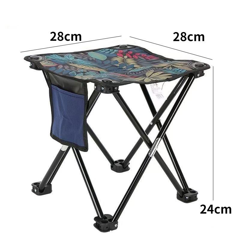 Portable Folding Outdoor Fishing and Camping Chair with Backrest and Oxford Cloth.