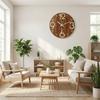 8 Inch 3D Wall Clock Wooden Glowing Hanging Clock Modern Luminous Wall Clock  Living Room