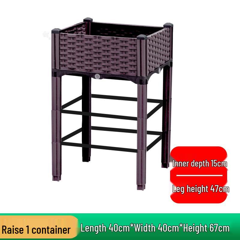 Extra Large Plastic Raised Vegetable & Flower Planter for Balcony/Courtyard