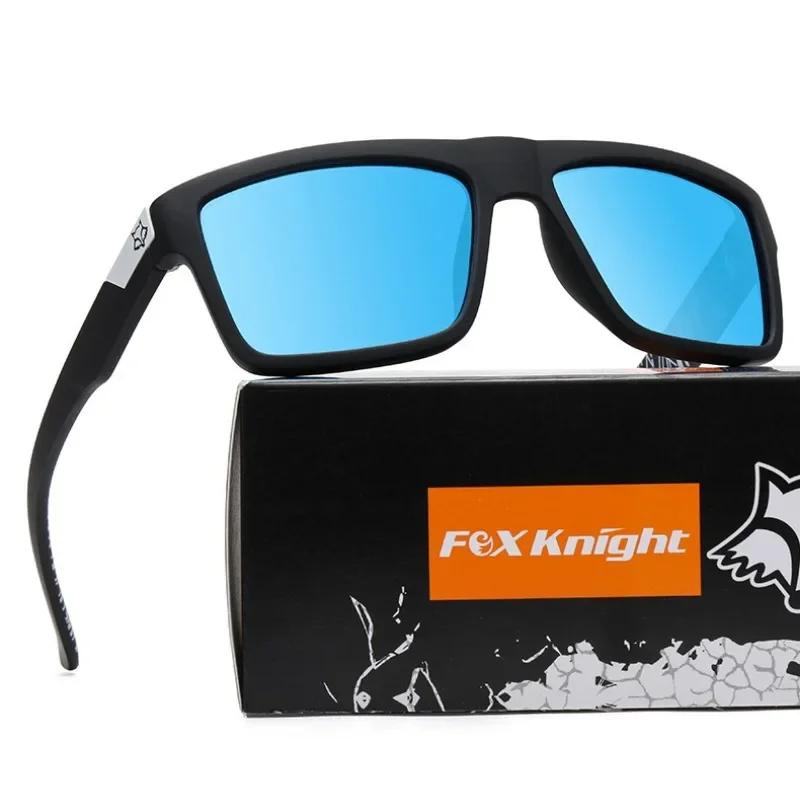 Nuovi Occhiali da Sole Quadrati Fox Knight Donna Uomo Occhiali di Alta Qualità Occhiali da Sole per Esterno Equitazione Pesca Lenti Retro Uv400