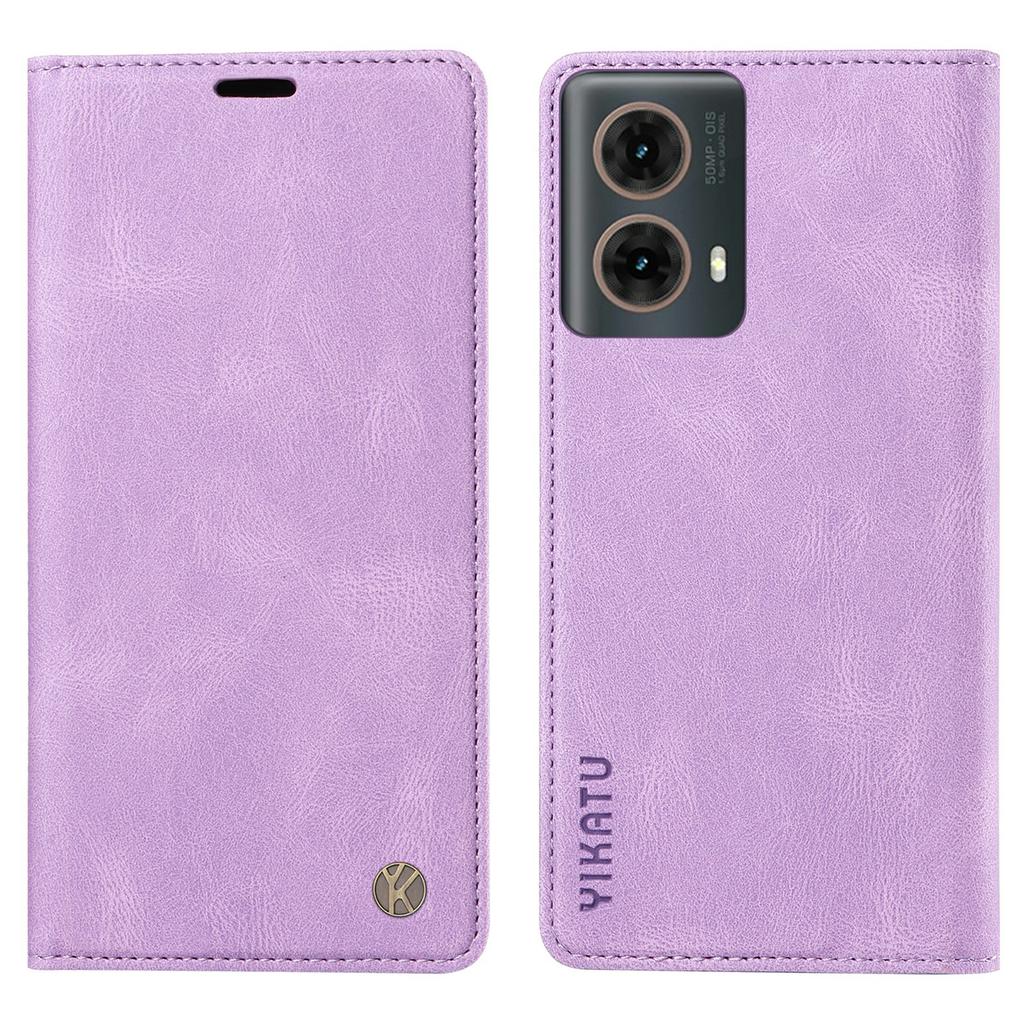 YIKATU YK-004 For Motorola Moto G85 5G/S50 Neo 5G Case Leather Phone Wallet Cover Skin-Touch
