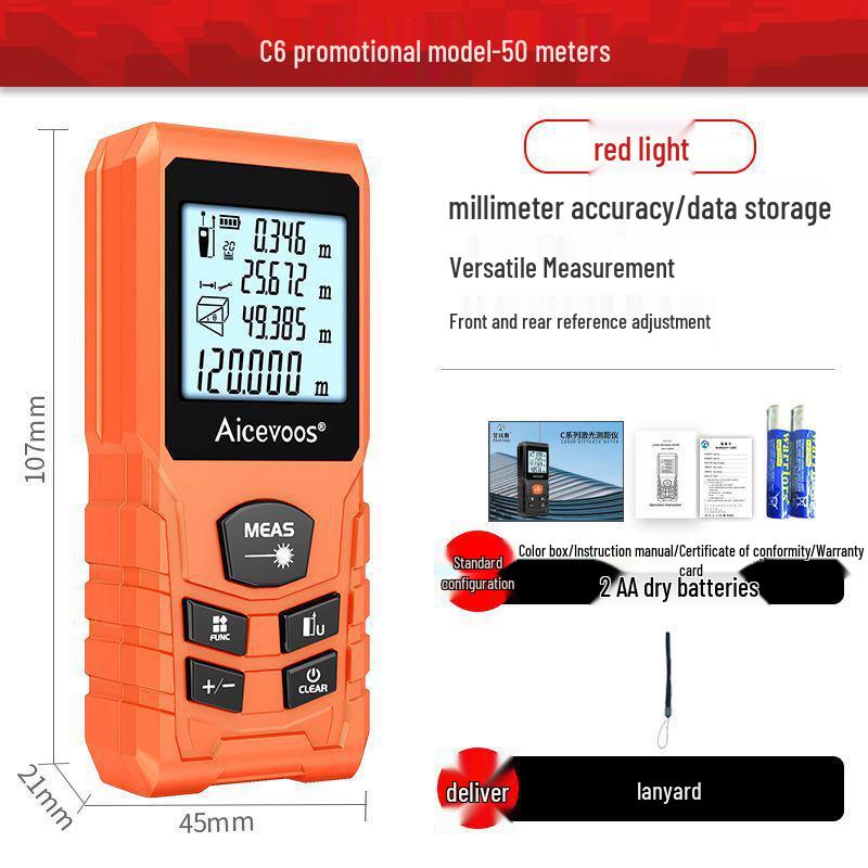 

Высокоточный ручной лазерный дальномер и инфракрасная рулетка