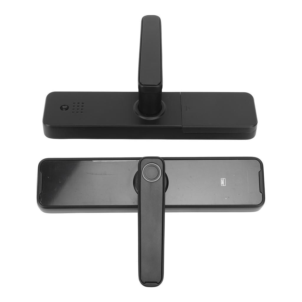 Fechadura Inteligente Inteligente de Impressão Digital Chave de Cartão de Deslize Senha Fechadura Eletrônica para Porta de Madeira