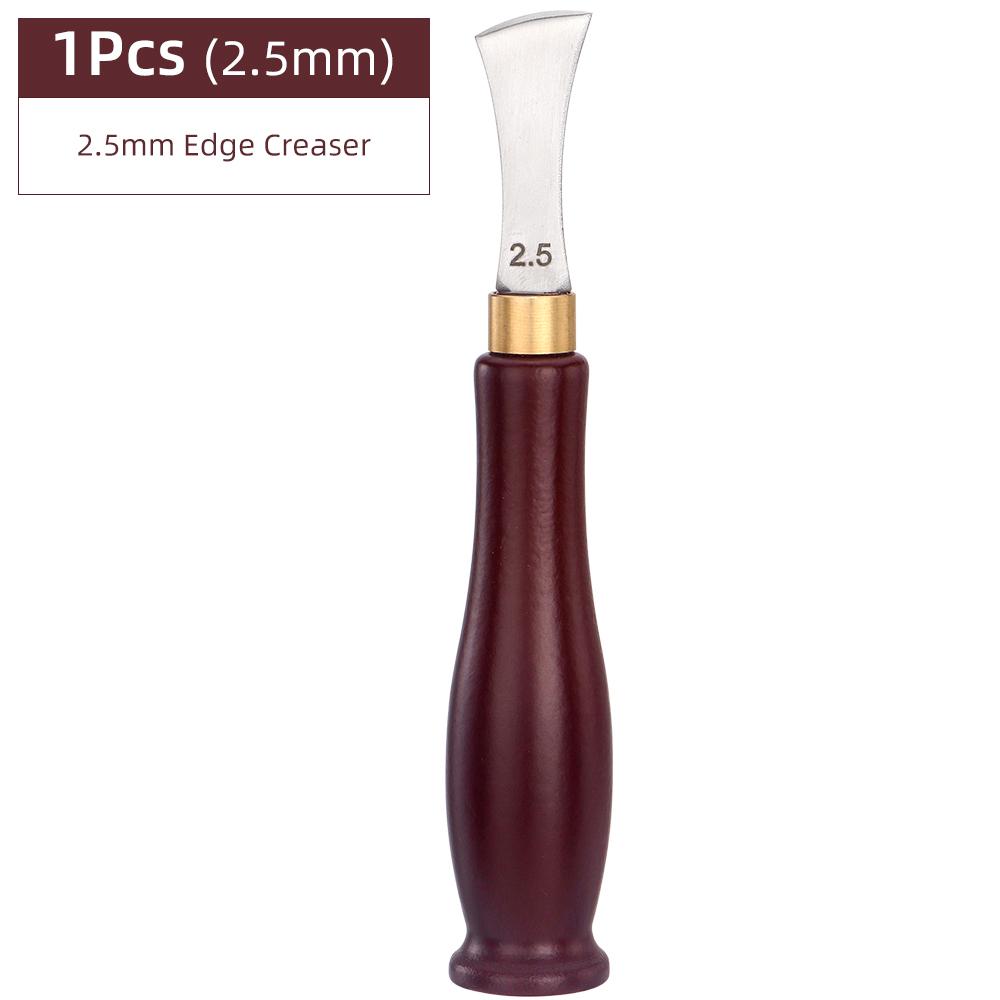 1pcs Leather Edge Position Marking Tool, Leather Groove Press, Fan-Shaped Edge Curler, Shallow Groove Mark Scraper Tool