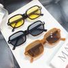  Fashion Square Women Luxury Sunglasses Retro Rivets Men Orange Lens Shades UV400 Sun Glasses
