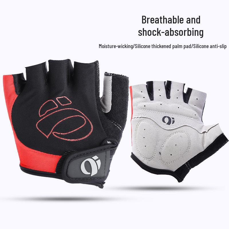 Anti-Shock Half-Finger Cycling Gloves with Silicone Grip