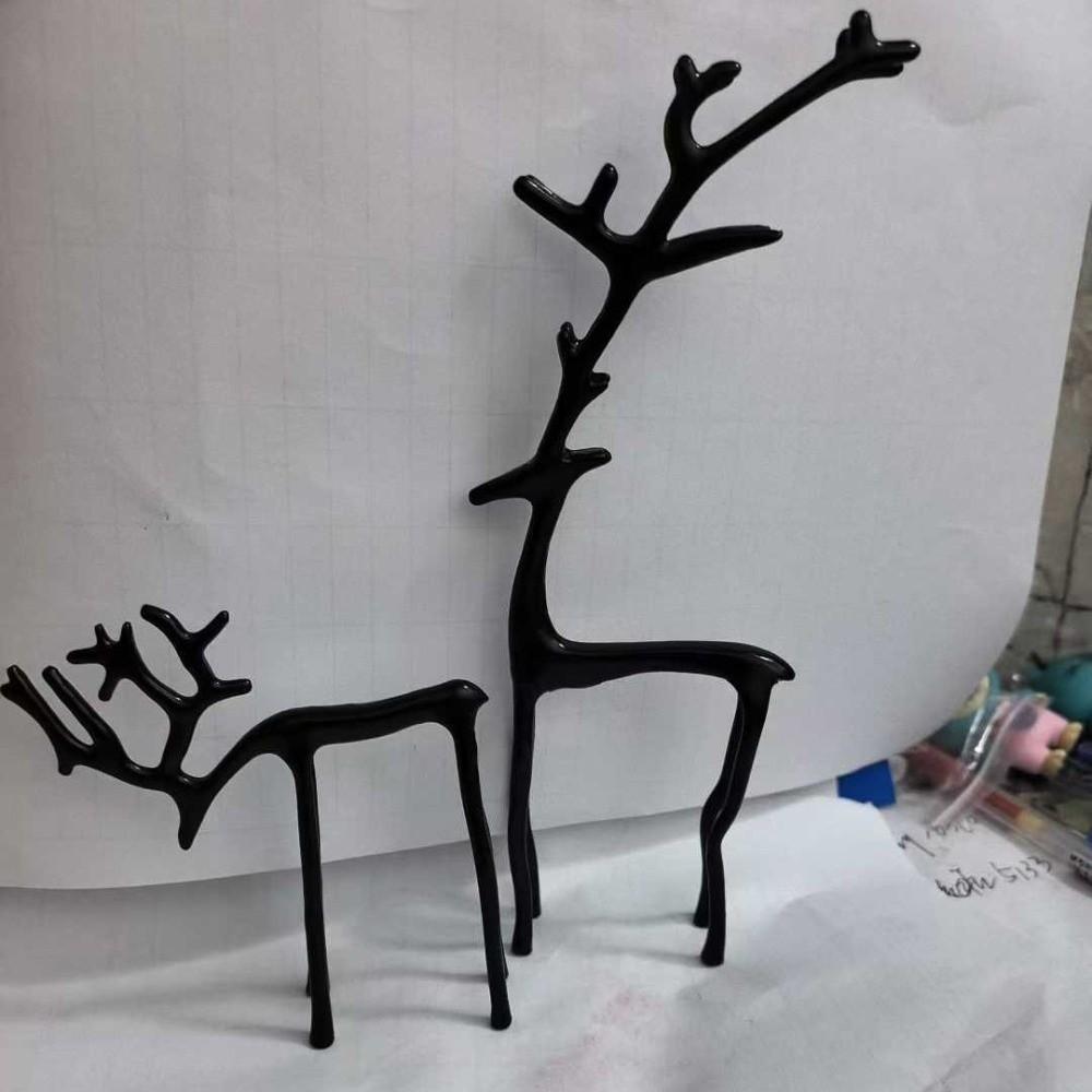 Modern Decorative Black Reindeer Christmas Decoration Christmas Tabletop Ornaments  Table Ornament