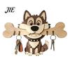Decorazione Rustica Porta Chiavi da Parete in Legno, Gancio da Ingresso a Forma di Cane che Tiene un Osso, Organizer da Parete per Casa, Cucina, Corridoio,