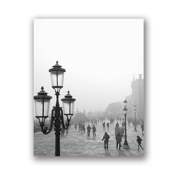 Póster en lienzo de paisaje urbano, impresiones artísticas de pared en blanco y negro, imágenes para diseño del hogar, pinturas de pared Retro Vintage sin marco