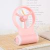Mini Desk Fan For Home Office, Rechargeable Handheld Fans With Customizable Light-Emitting Fonts, Battery Operated, LED Display Feature, Durable