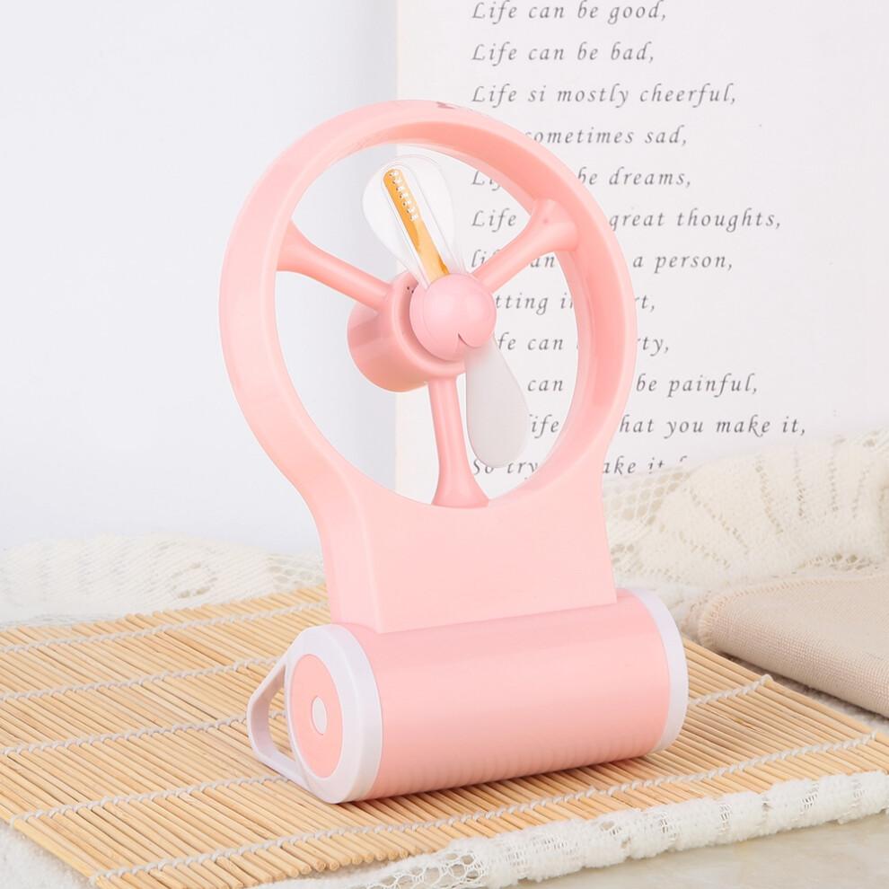 Mini Desk Fan For Home Office, Rechargeable Handheld Fans With Customizable Light-Emitting Fonts, Battery Operated, LED Display Feature, Durable