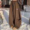 Oversized Cargo Parachute Pants Women Japanese Style  Wide Leg Joggers Hippie Baggy Vintage Sweatpants Trousers