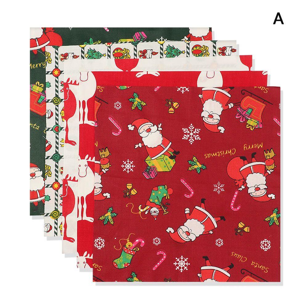 Printing Patchwork Crafts Christmas Series Printed DIY Cloth Cotton Fabric Sewing Making Materials