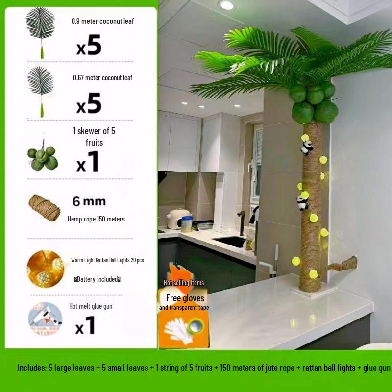 Indoor Coconut Tree Simulation: Enhance Balconies with Lush Greenery and Unique Decor