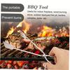 3PCS BBQ Tools Stainless Steel Kitchen Tong Scissors Type Grilled Food Clip Food Vegetable Meat Tongs Charcoal Clamp Frying Tong