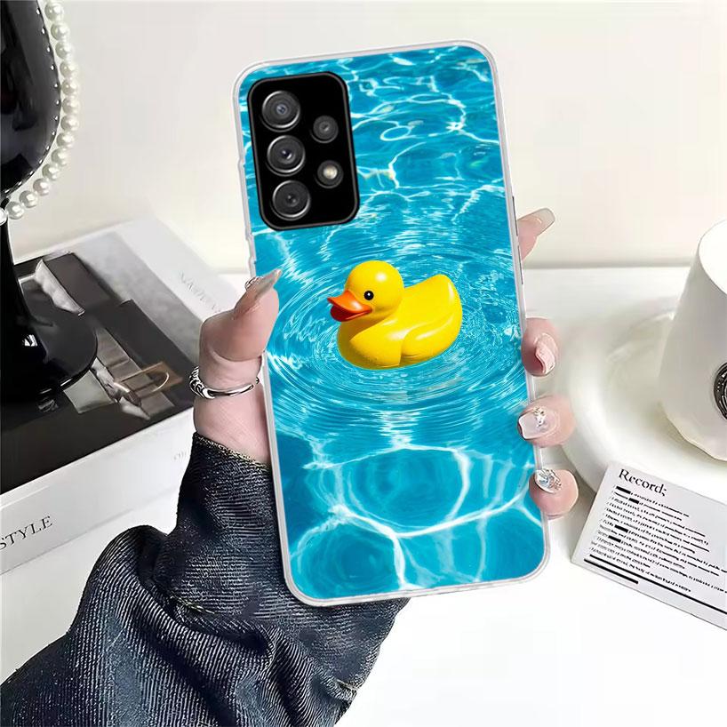 Rubber Ducks Swimming Pool For Samsung Galaxy A52S A42 A32 A22 A12 A02S A51 A50S Phone Case A41 A31 A21S A30S A20S A20E A70 A71