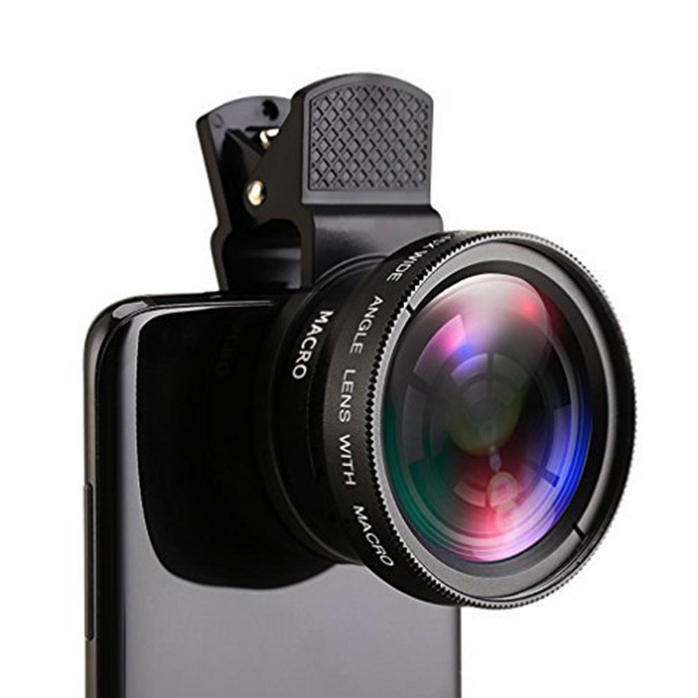 0.45X 2 in 1 Macro Wide Angle Mobile Phone Camera Lens 0.45X Marco + Wide Angle