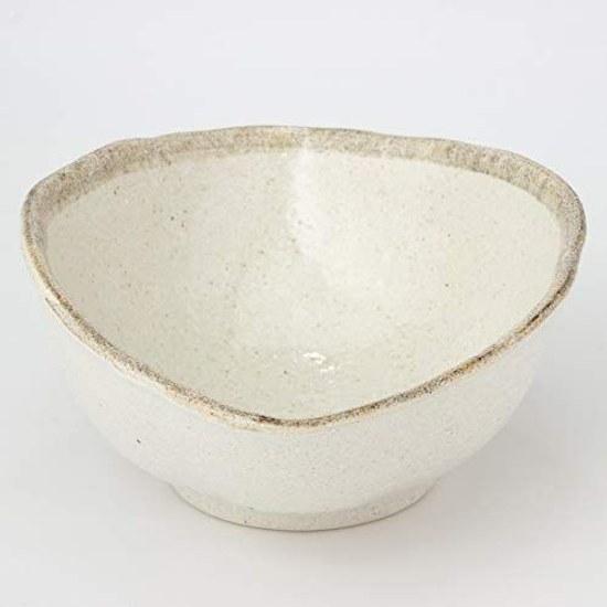Mino Ware shirokaratsu White Karatsu Irregular Bowl (Medium) K72064