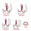 100PCS with Double Split Rings Triple Barbed Hooks Strong Sharp Barbed Hook Set  Freshwater Fishing