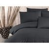 Parure de lit - 1 housse de couette 220x240 cm + 2 taies d'oreiller 60x60 cm - 70% polyester, 30% coton - Anthracite