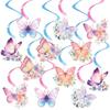 WTEMPO Butterfly-Themed Party Decorations, Spiral Butterfly Hangings, Suitable for Butterfly-Themed Parties and Birthday Celebrations