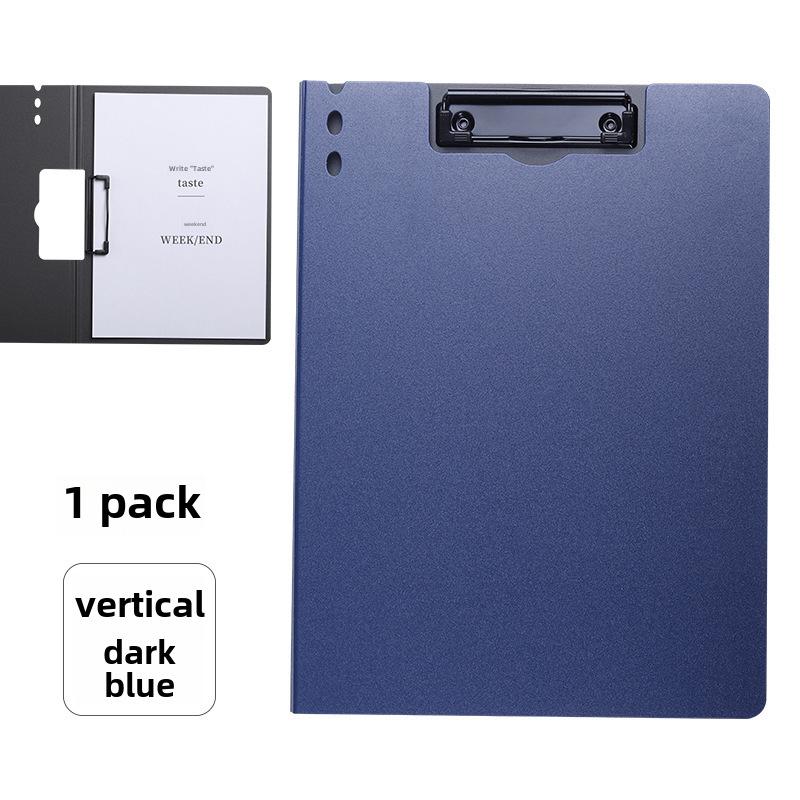

A4 Multifunctional Document Folder with Double Clips: Horizontal/Vertical Styles for Reports, Handouts, Writing Pad & Student Use.