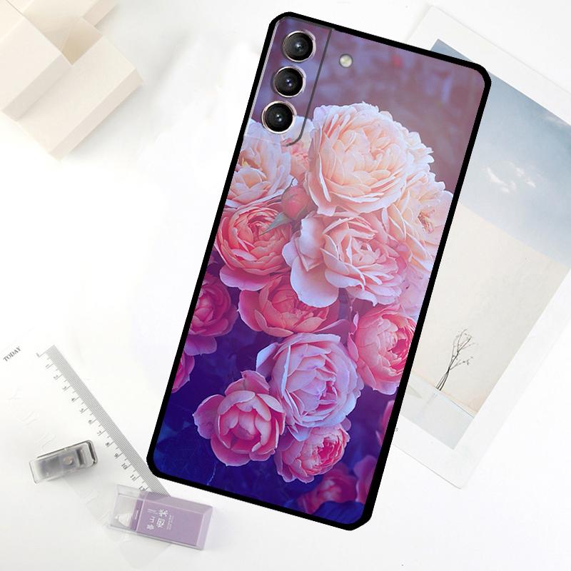 Flower Red Rose Phone Case For Samsung Galaxy S25 FE S20 FE S21 S22 S23 S24 S25 S26 Ultra S10 S25 Plus Cover
