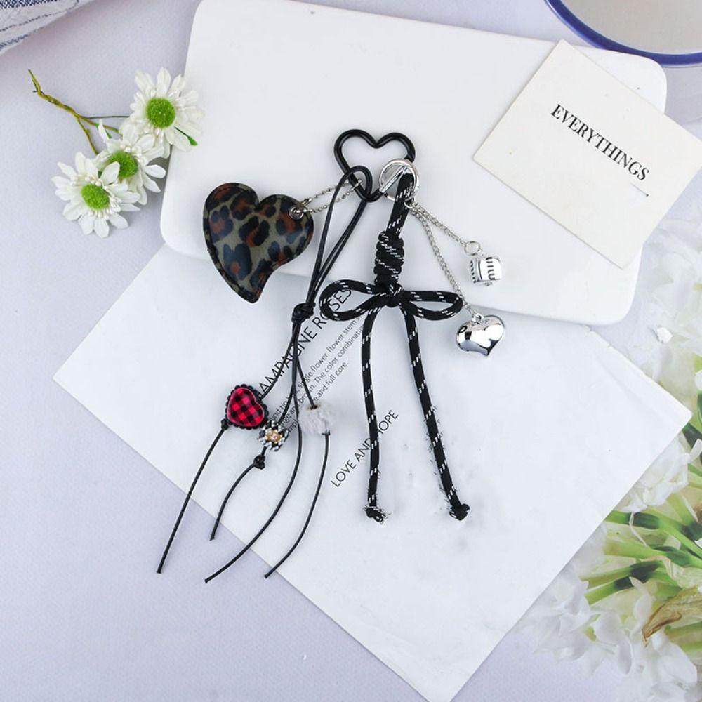 Sweet Heart Purse Hanging Pendants Bow Hanmade Rope Keychain Bag Pendants