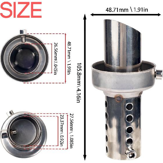 

Larcele Motorcycle Exhaust Silencer 48mm, Universal Motorcycle Exhaust Pipe Baffle Muffler Inserts XSQ-01