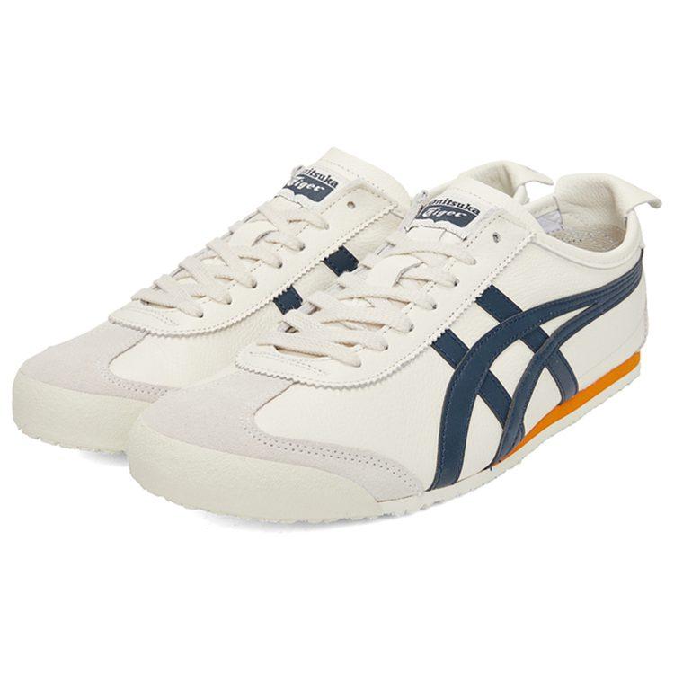 ONITSUKA TIGER Mexico 66 Vintage Lightweight Abrasion Resistant Low Top Running Shoes Unisex White Blue Yellow 1183B771-107