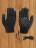 USB Heated Knitted Gloves Touch Screen Gloves Non-Slip Thermal Knitting Mitts Thicken Winter Cycling Gloves for Outdoor Sports
