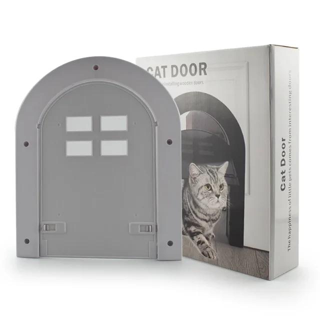Pet Door Pet Dog Screen Door Home Lockable Sliding Cat Screen Door Magnetic Self-Closing Screen Dog Fence Locking Function Gate