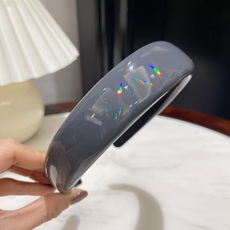 

Винтажный лакированный утолщенный губчатый женский ободок для волос однотонные повязки для волос для девочки широкий боковой обруч для волос модные простые аксессуары для волос