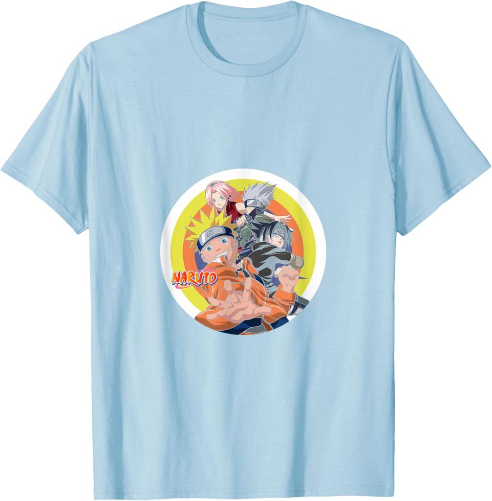 Naruto Shippuden Classic Group Character Art With Circles Tshirt