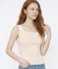 Seuneogeuyu Square Neck Ribbed Sleeveless Knit 4 Colors S M