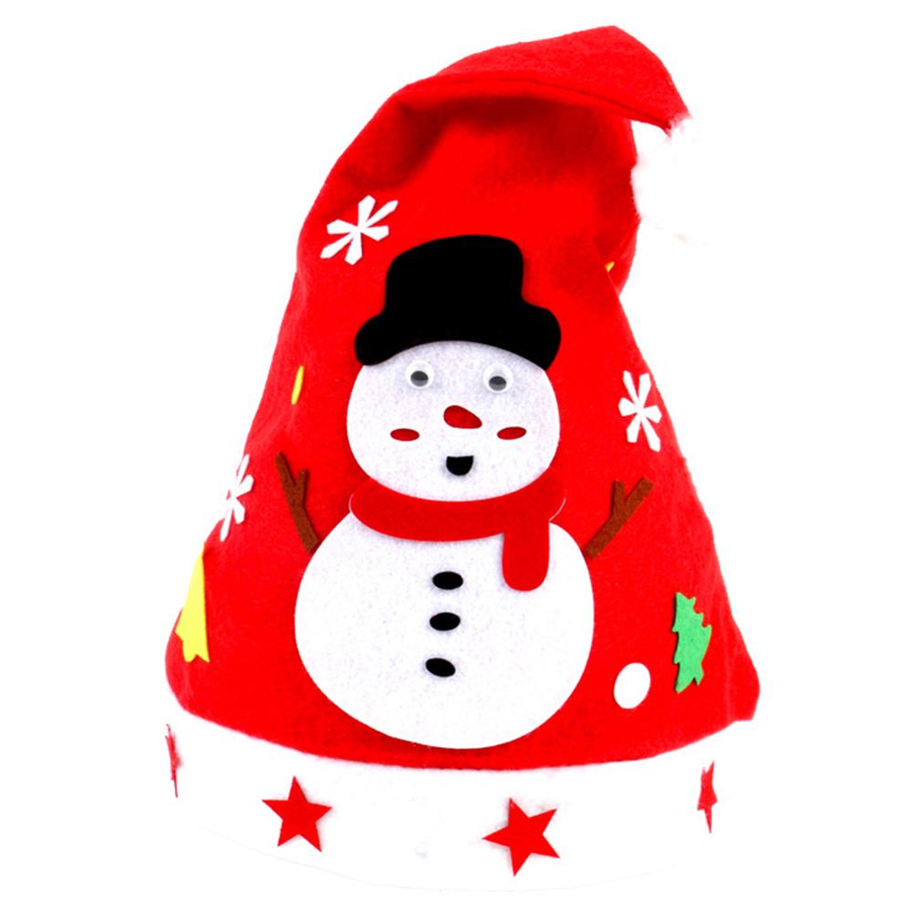 Children's Kindergarten Handmade DIY Christmas Hat Making Materials Set Non-woven Cartoon Hat