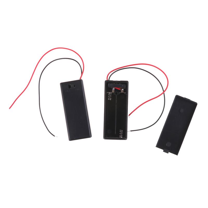 2Pcs 3V 2 Aaa Battery Holder Case With On/Off Toggle Switch Box Pack Cover