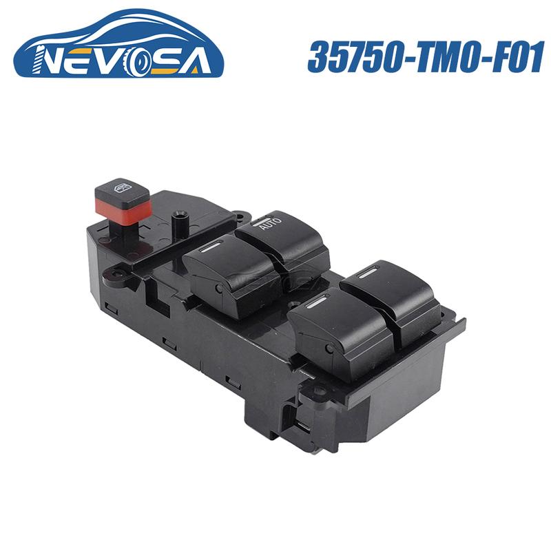 NEVOSA 35750-TM0-F01 For Honda City Fit 2009 2010 2012 2013 2014 Lifter Control Button Electric Master Window Switch 35750TM0F01