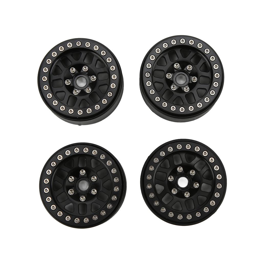 4pcsCelsiusset 1.9in Aluminum Alloy Beadlock Wheel Rims for   SCX10 90046 RC Crawler Car Parts