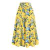 Women's Ruffled Spring Casual Long Skirt Plain Color Skirt Retro Pleated Skirt