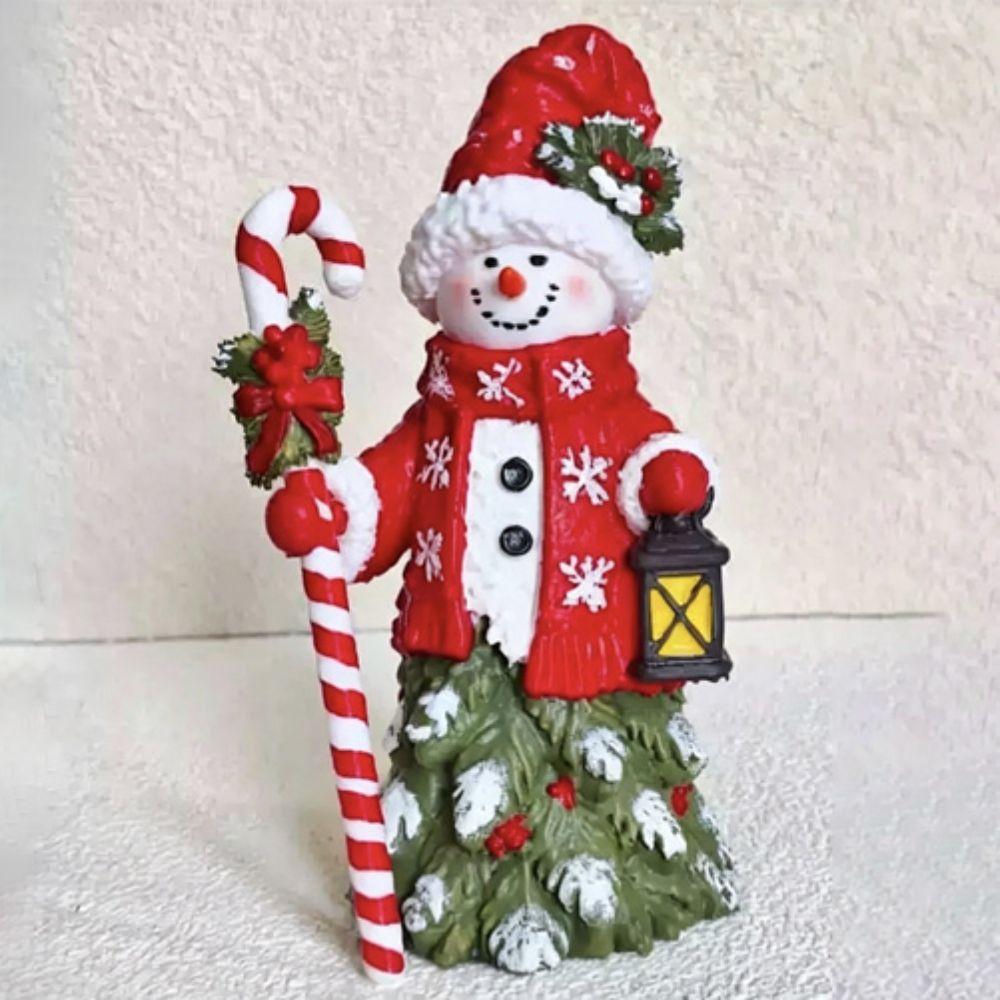 Santa Claus/Snowman/Witch Christmas Desktop Ornament Resin Snowman Figurine Holiday Decor