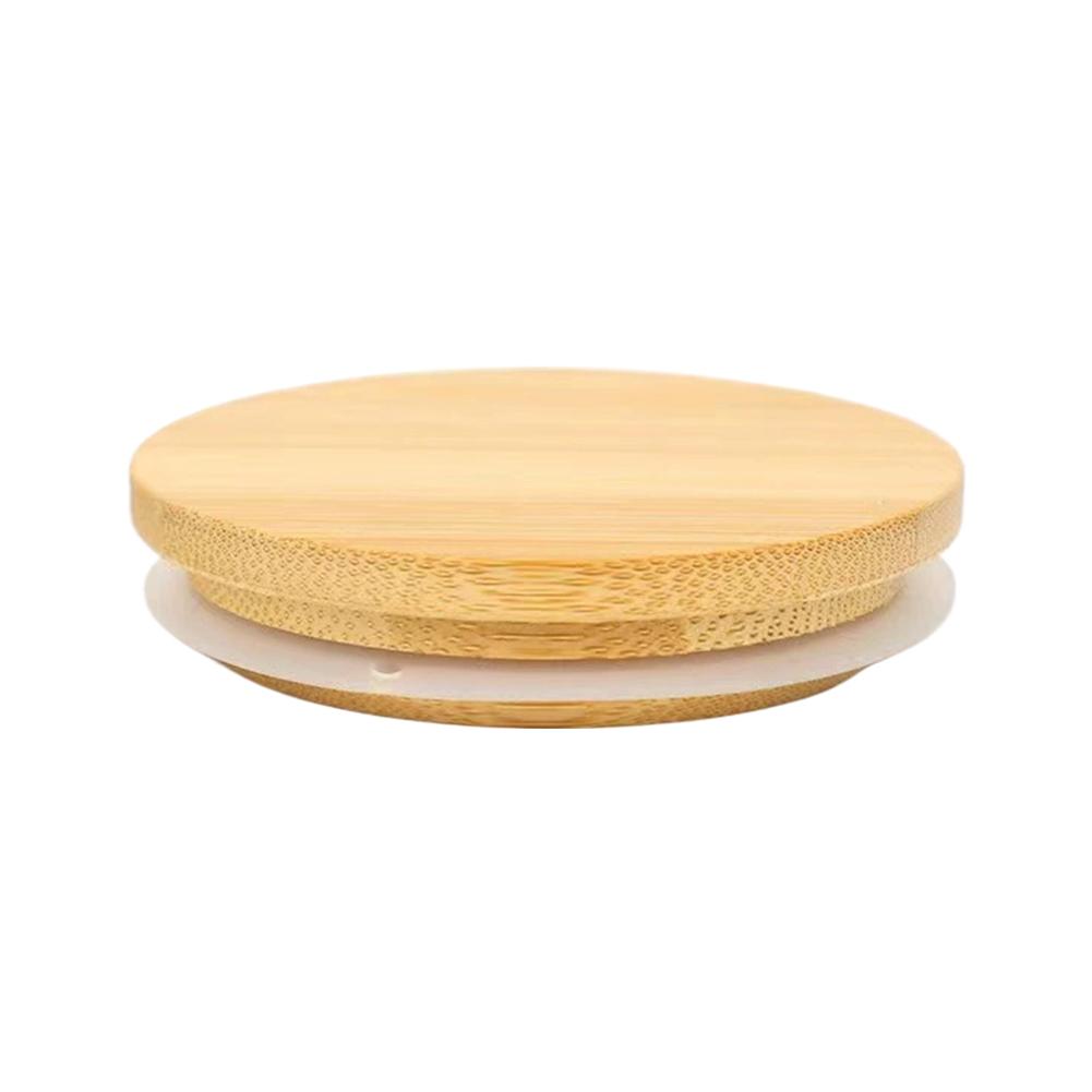 52/62/72/80/90/100mm Round Wood Mason Jar Lid Bottle Canning Storage Silicone Sealing Cap Wood Wide Mouth Cover Reusable Jar Lid