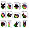 24pcs 2026 New Easter Party Scratch Paintings,Rabbit Festival Scratch Cards,Easter DIY Gift Decoration Hangtags,Home Decoration.