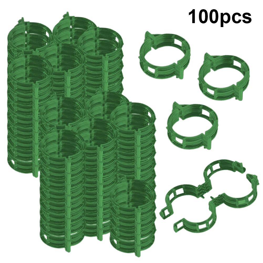 100PCS Plastic Plant Support Clips Reusable Plant Vine Connects Fixing Tool Vegetable Tomato Grafting Protect Garden Supplies