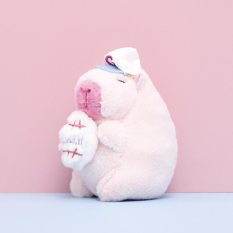 Capybara Plush Toy - Cute Rodent Doll Gift with Mini Pendant