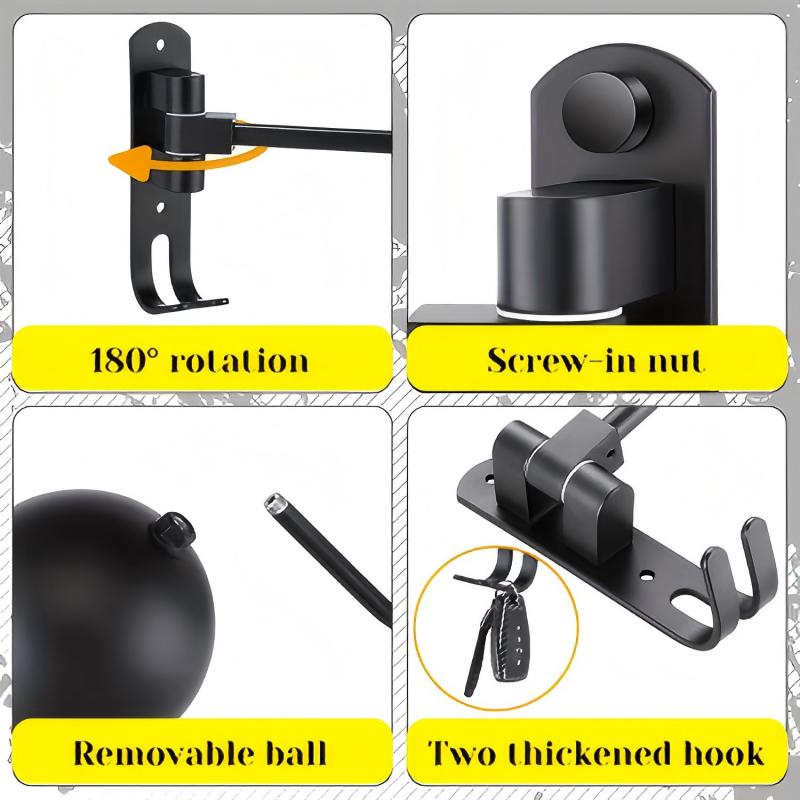 Motorcycle Helmet Rack Wall Mount Metal Hat Bike Helmet Holder Double Hook  Display Helmet Hanger Stand Motorcycle Accessories