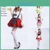 Elegantes Damen Oktoberfest Cosplay Kostüm Deutsches Bier Feiertagsoutfit Dirndl
