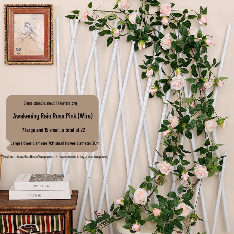 Artificial Rose Vine Hanging Basket and Arch Decoration