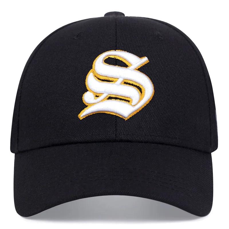Unisex S Letter Side Tiger Embroidery Baseball Caps Spring and Autumn Outdoor Adjustable Casual Hats Hip Hop Hat Sunscreen Hat